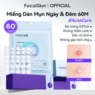 Miếng Dán Mụn BHA FOCALSKIN Siêu Mỏng 0.01cm Hút Mụn Sạch + Giảm Sưng + Che Mụn Makeup 60M Ngày Đêm 