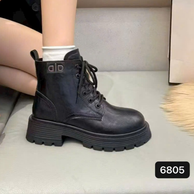 Bốt nữ buộc dây thời trang 6805 fulbox - HACHI SHOES