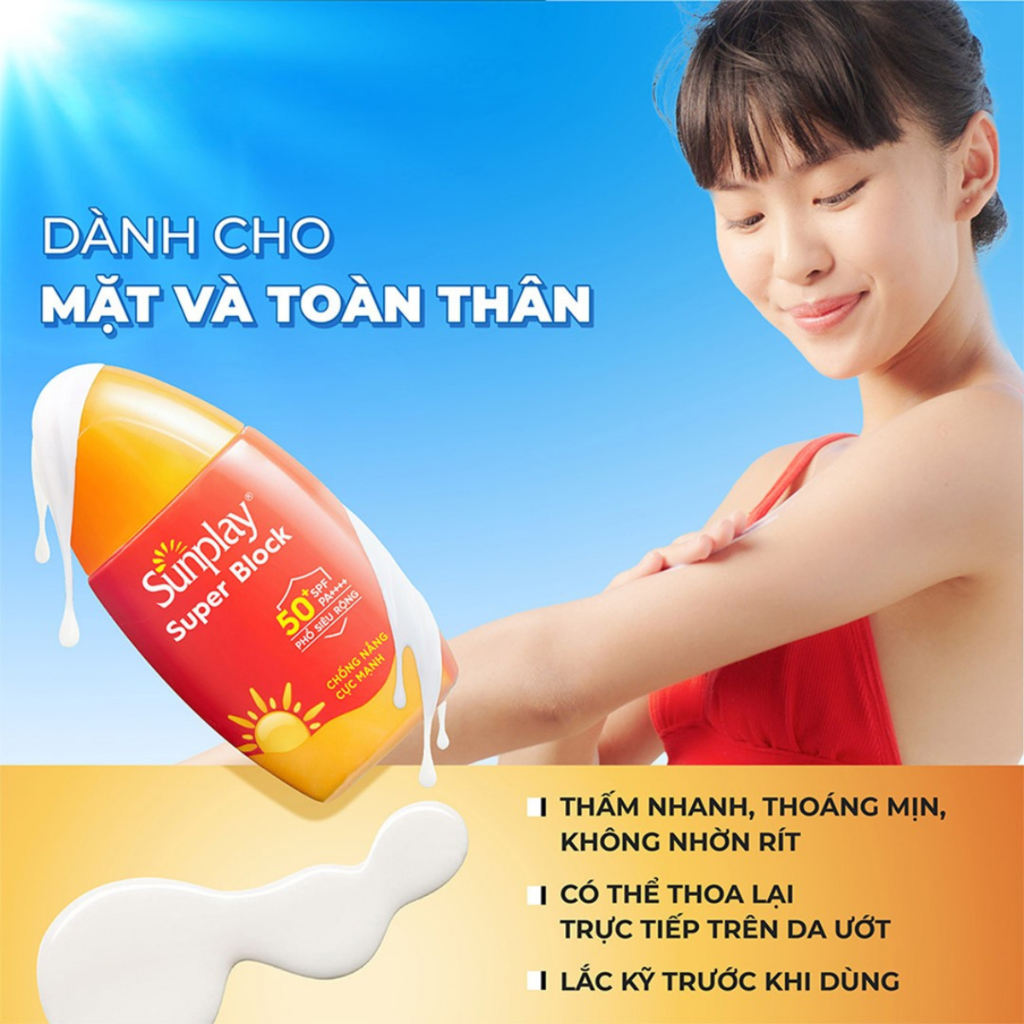 Combo 2 Sữa Chống Nắng Sunplay Bảo Vệ Vượt Trội 70g SPF50+ PA++++ Super Block Hasaki Sản Phẩm Chính Hãng | BigBuy360 - bigbuy360.vn