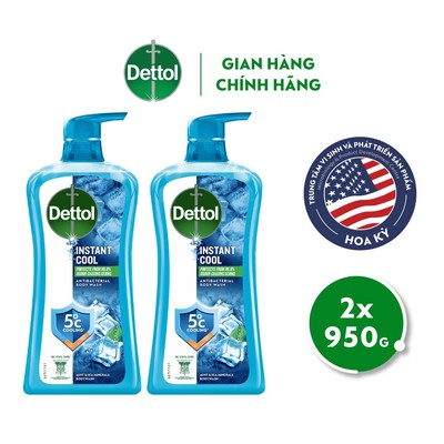 [LIVESTREAM] Combo 2 chai sữa tắm Dettol mát lạnh tức thì - Chai 950g