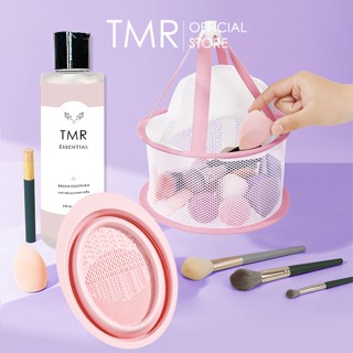  Dụng cụ vệ sinh cọ trang điểm TMR bằng nhựa cao cấp và có thể gập lại rửa cọ trang điểm 