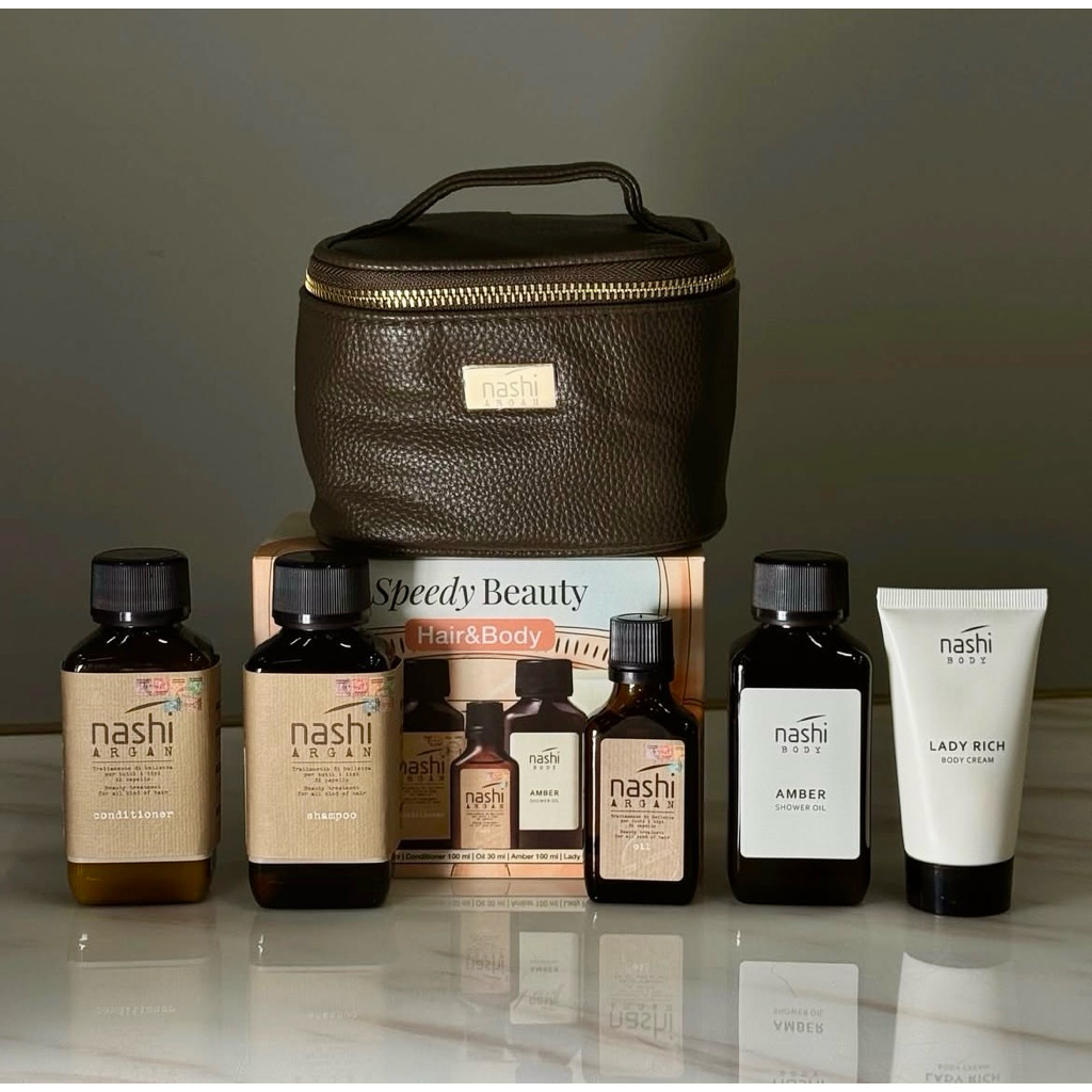 BỘ CHĂM SÓC TÓC VÀ BODY NASHI ARGAN(TẶNG TÚI DA)
