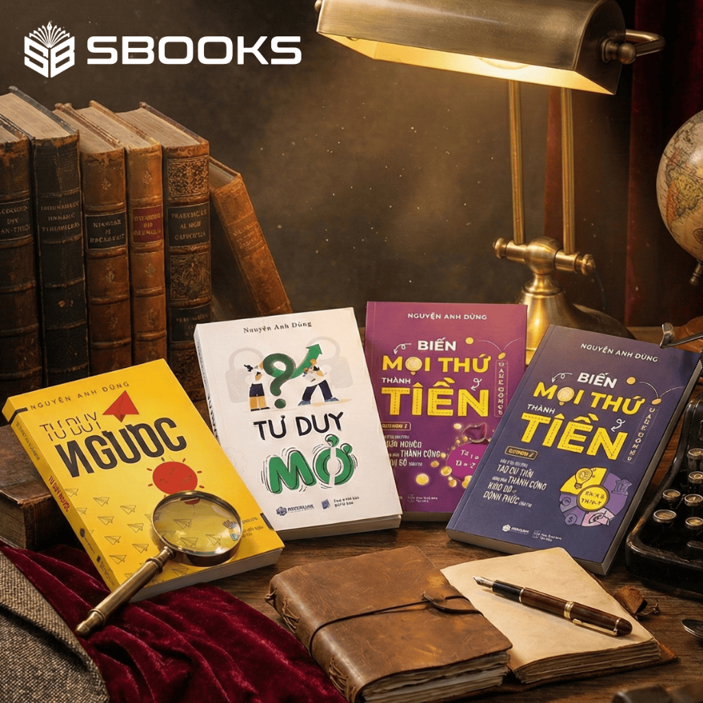 Sách - Combo 4 Sách : Tư Duy Ngược + Tư Duy Mở + Biến Mọi Thứ Thành Tiền (Quyển 1 + 2) - SBOOKS