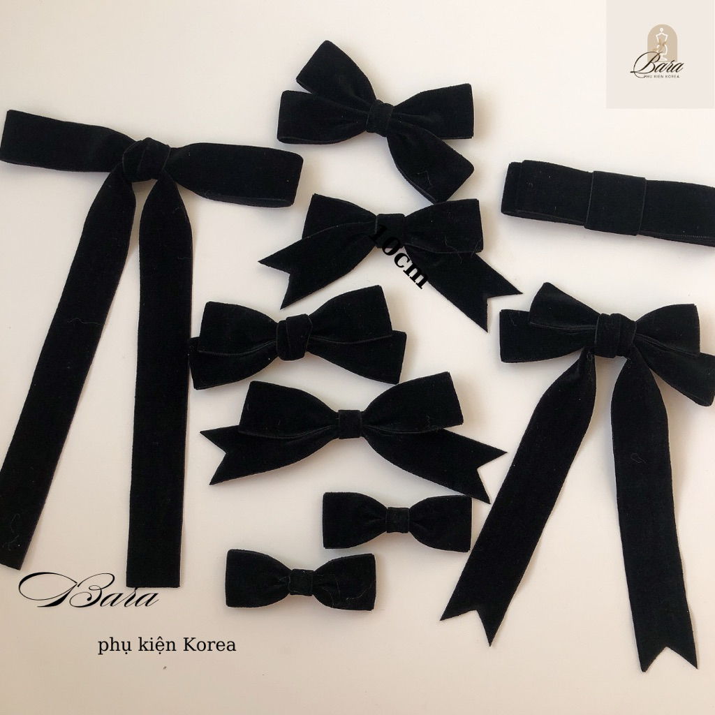 Nơ cài áo chất liệu nhung cao cấp màu đen, phụ kiện nơ cà vạt cài áo, phụ kiện trang trí quần áo pho