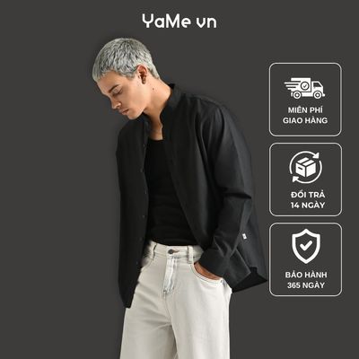 Áo Sơ Mi Nam Khoác Giấu Bụng EasyCare™ Cổ Trụ Trẻ Trung Ít Nhăn The No Style 222 Dáng Rộng Rãi F4 024717 |YaMe|