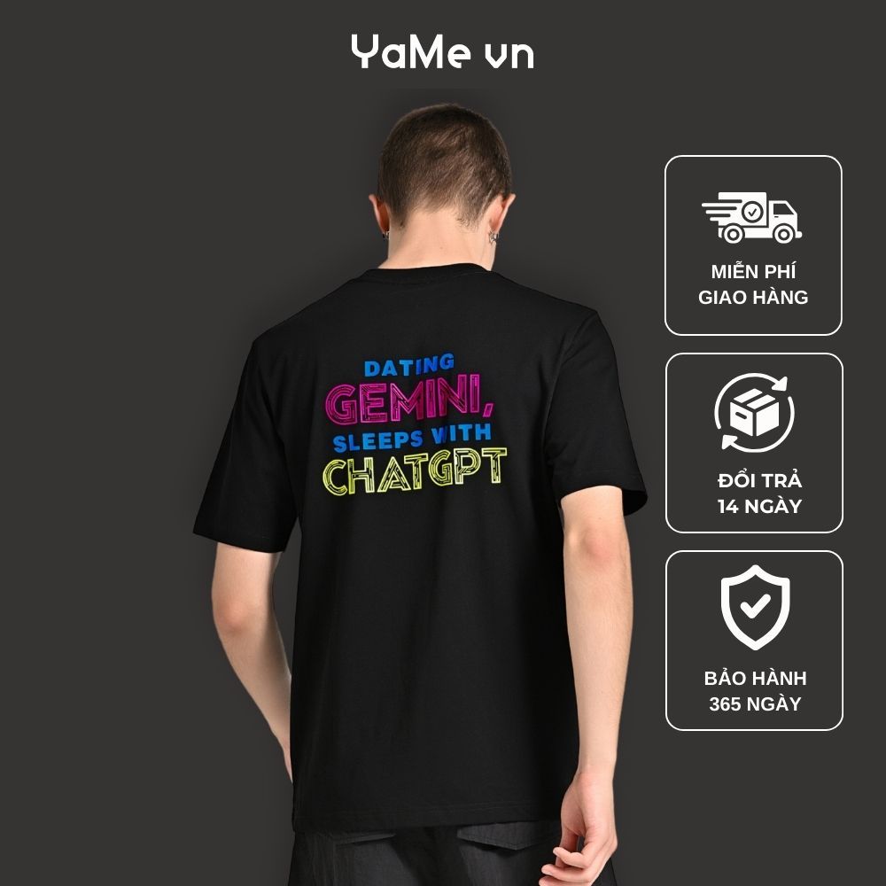 Áo Thun Nam FlexFit™ In Neon "CHAT GPT" The No Style 230 Dáng Vừa Vặn F3 24779 |YaMe|
