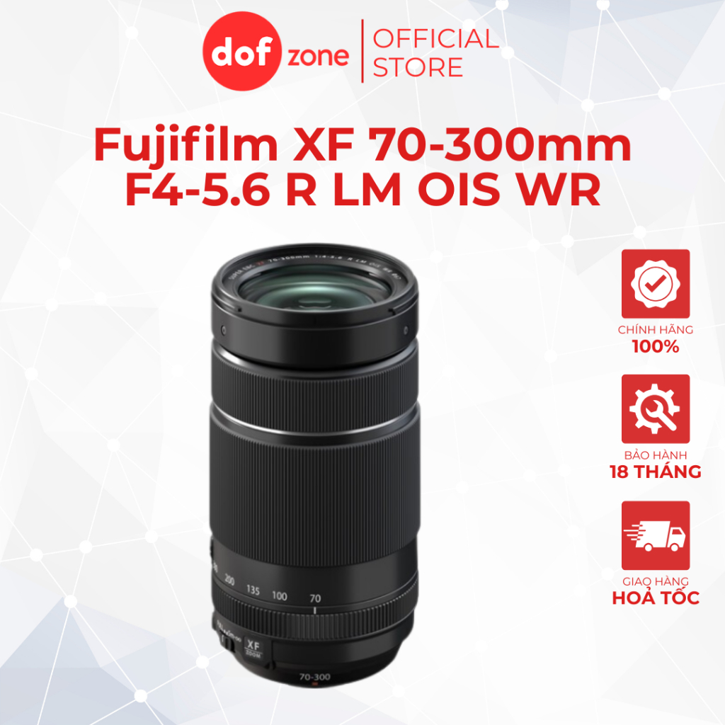 Ống Kính Fujifilm XF 70-300mm F4-5.6 R LM OIS WR | Chính Hãng BH 18 Tháng