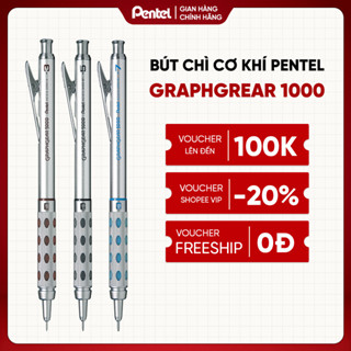  Bút Chì Kim Cơ Khí Pentel Graphgrear 1000 – Thân Kim Loại Nét Chuẩn Xác – Bút Chì Bấm Ngòi 0.5mm 