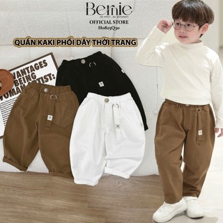  Quần kaki bé trai Bernie phối dây siêu phong cách - Quần dài bé trai 10-29kg - H0825Q30 