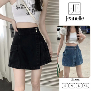 Quần shorts jeans nữ giả váy lưng cao GV01, chân váy ngắn chữ a dáng ôm hot trend 2025 Jeanelle Store