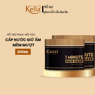 Kem Hấp Dầu Phục Hồi Tóc 1 Phút Kassi Giúp Giảm Khô Xơ, Hỗ Trợ Phục Hồi Tóc Hư Tổn - Hũ 300ml