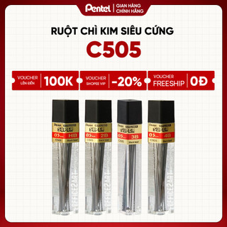  Ruột Chì Kim Siêu Cứng Pentel C505 2B Ngòi 0.5mm  12 Ruột Tuýp  