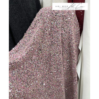 Dạ tweed đính kim sa