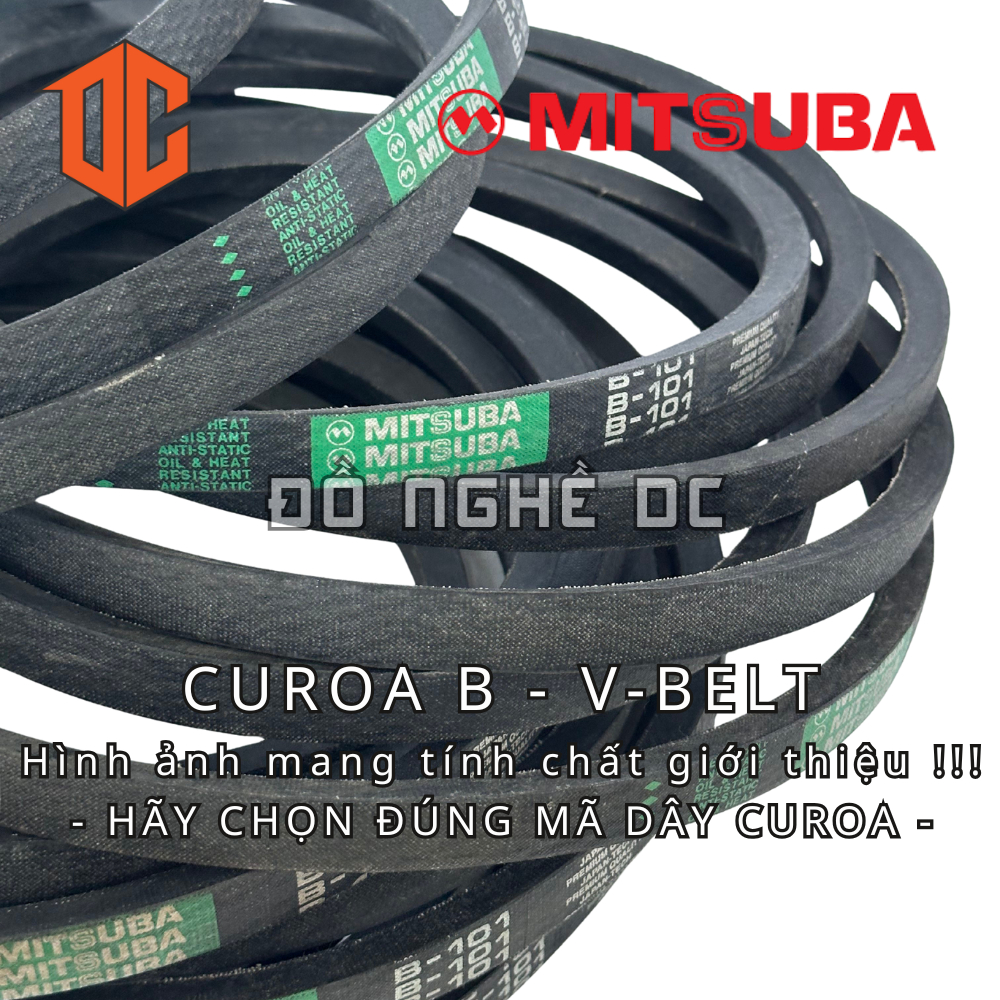 Dây curoa trơn MITSUBA - Thailand B53 B98 B55 B73 B40 B36 B52 B84 B28 B62 B20 B38 B51 B91 B45 B52 B2