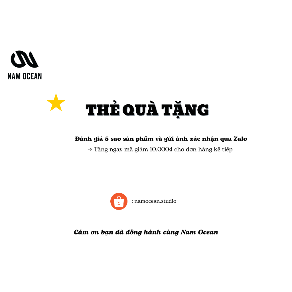 Nam Ocean - Thẻ Quà Tặng Cảm Ơn M11
