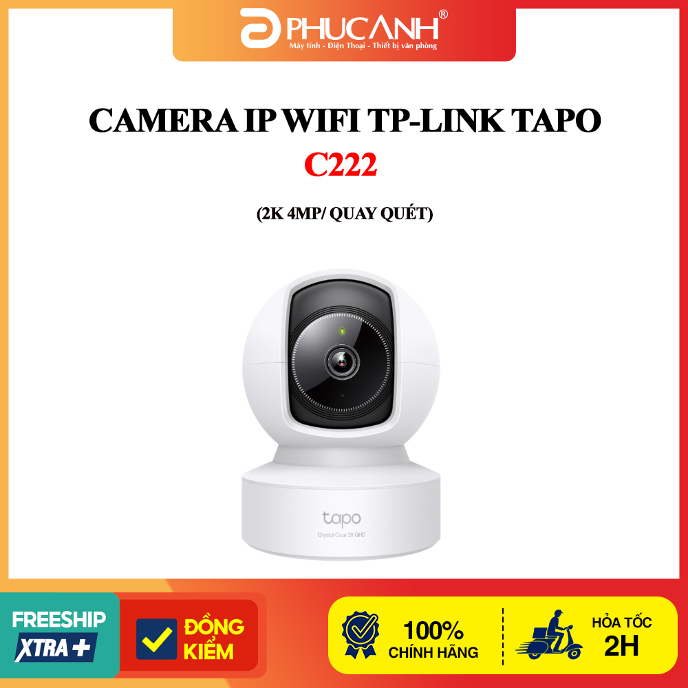Camera ip wifi TP-Link Tapo C222 (2K 4MP/ Quay quét)