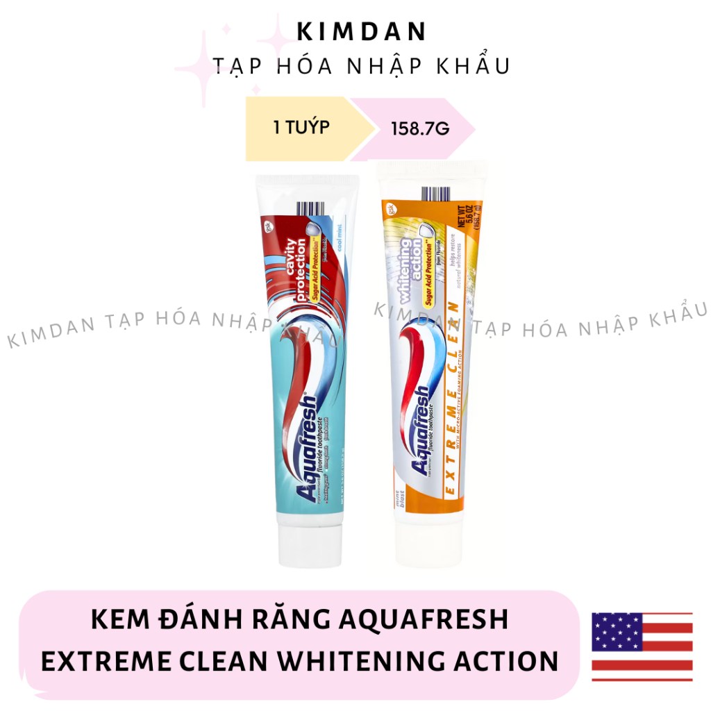 KEM ĐÁNH RĂNG AQUAFRESH EXTREME CLEAN WHITENING ACTION 158.7G