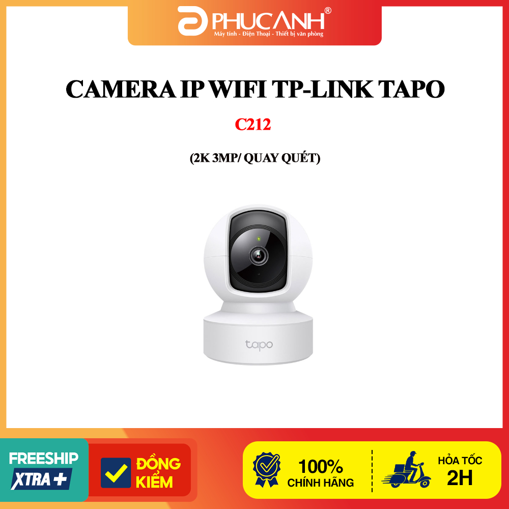 Camera ip wifi TP-Link Tapo C212 (2K 3MP/ Quay quét)