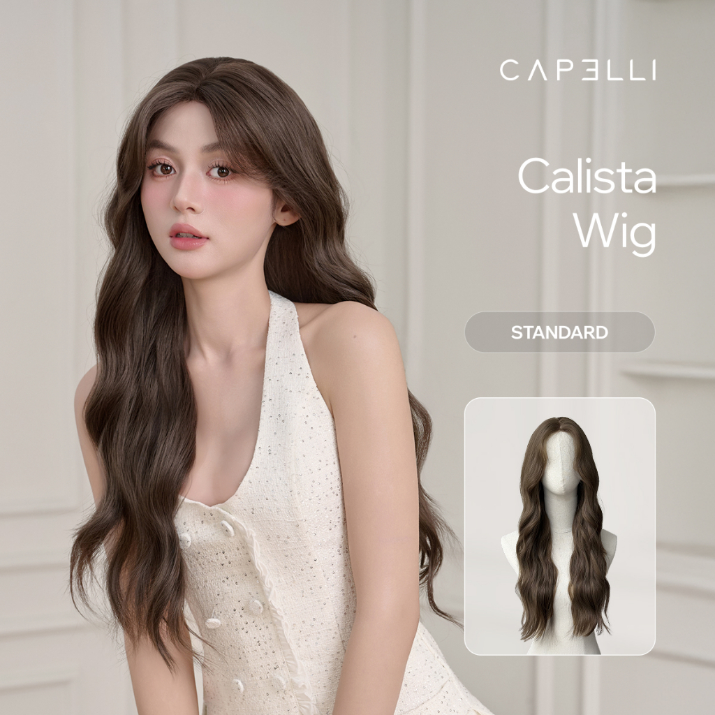 Tóc Giả Nguyên Đầu Dệt Kim CAPELLI Xoăn Sóng Mái Bay Calista Wig