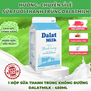  Sữa thanh trùng Dalatmilk 450ml không đường 