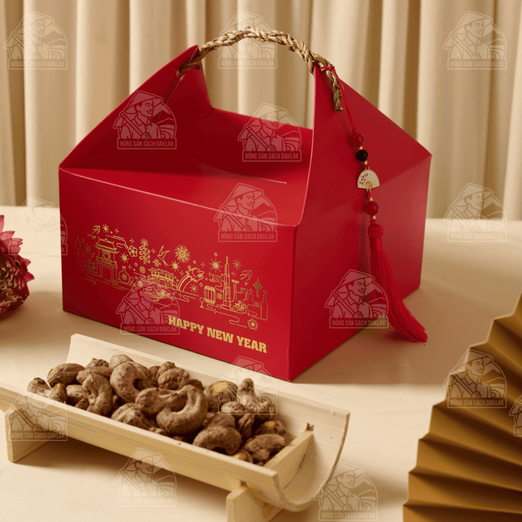 Hộp quà Tết Lộc Xuân May Mắn | Quà Tết hạt dinh dưỡng dành tặng người thân, bạn bè, đối tác| Quà Tết 2026