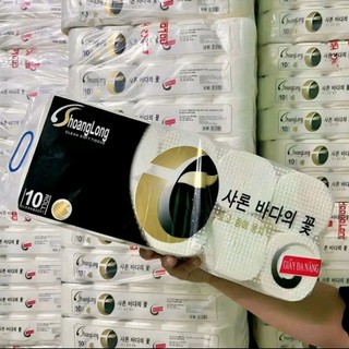 Combo 3 lốc Giấy Vệ Sinh Hoàng Long Không Lõi [ 1 lốc 10 cuộn ]