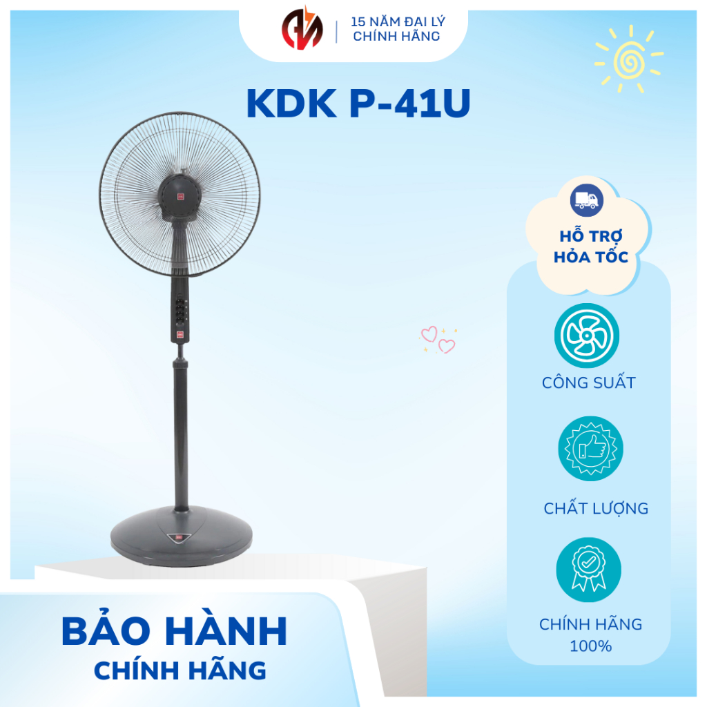 Quạt Nhật đứng KDK P41U(BK) màu Đen - Bảo Hành Chính Hãng 24 Tháng, mới 100%