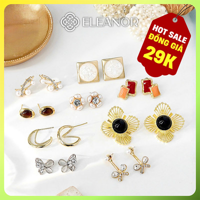 [XẢ KHO 29K] Bông tai nữ chuôi bạc 925 Eleanor Accessories phụ kiện trang sức khuyên tai 11321