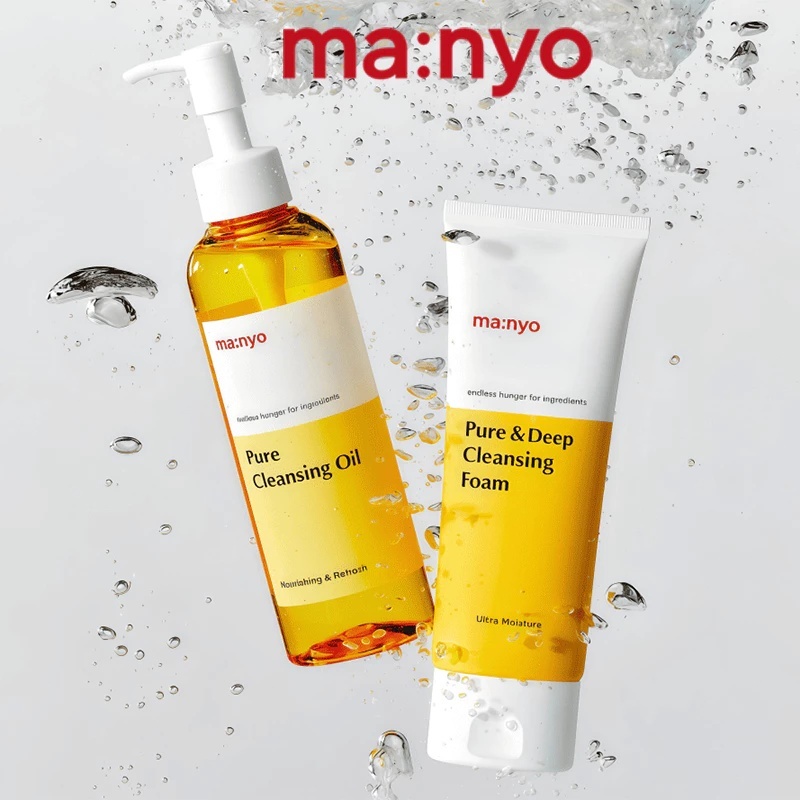 Sữa rửa mặt ma:nyo Pure&Deep Cleansing Foam 120ml / Dầu Tẩy Trang Ma:nyo Pure Cleansing Oil 200mla