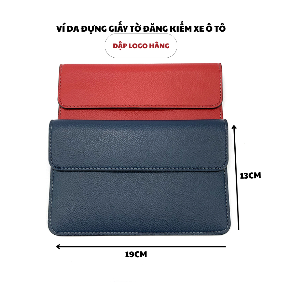 Ví Da Đựng Giấy Tờ Đăng Kiểm Ô Tô, Xe Tải, Xe Cont, Bảo Hiểm, Bằng Lái, Thẻ ATM - (Hỗ Trợ Dập Logo Hãng) VDK-PU01