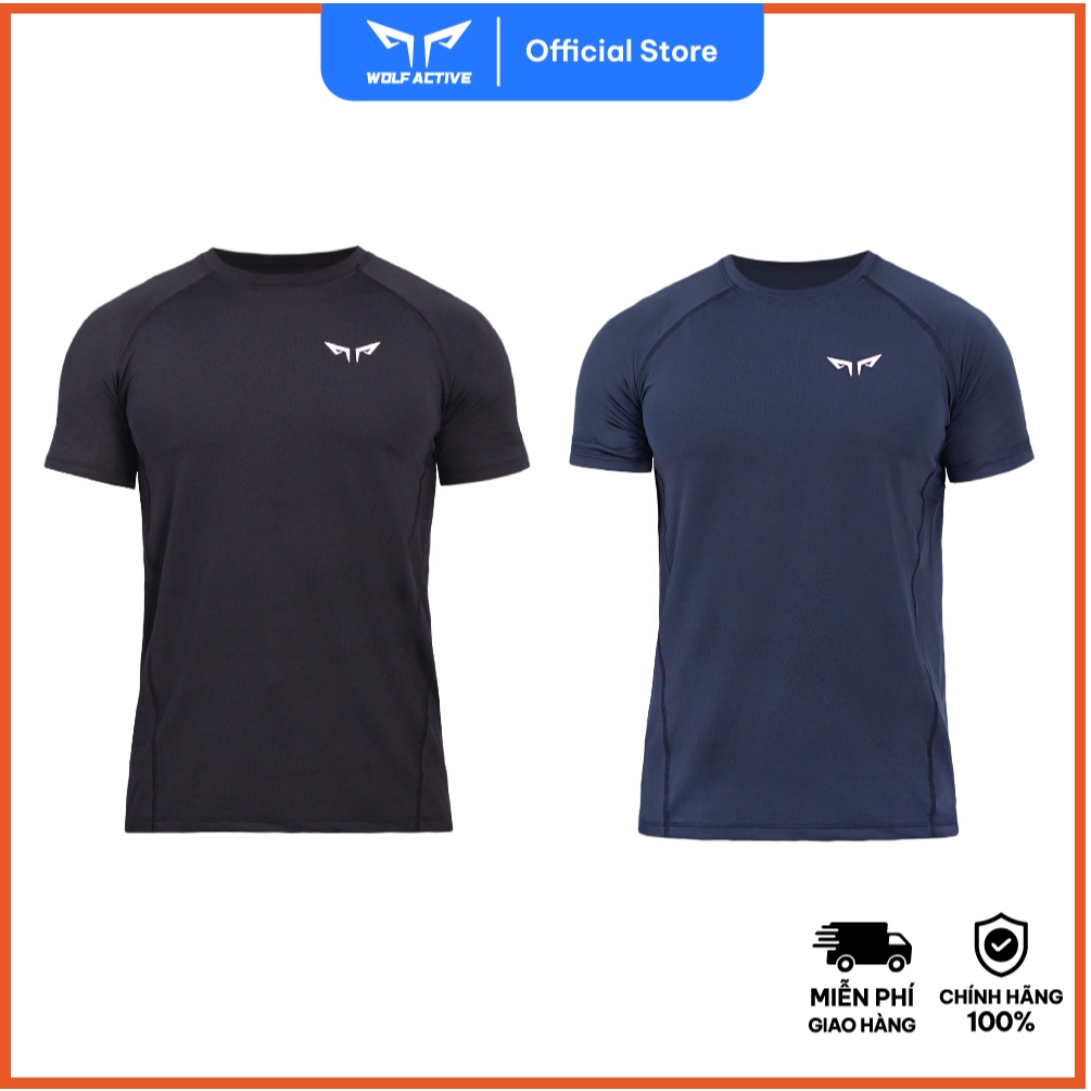  COMBO 2 Áo Thể Thao Wolf Active Gym Essential II 201 Chất Vải Mát Thoáng Khí Vận Động Thoải Mái 