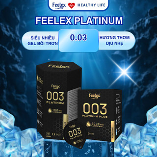  Bao cao su Feelex Platinum cao cấp nhiều gel bôi trơn - hộp 10c 