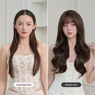 Tóc Giả Nguyên Đầu CAPELLI Xoăn Lơi Mái Thưa Mira Wig