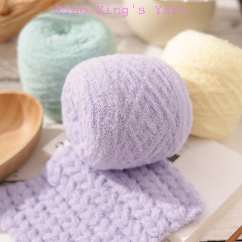 Len cloud candy chập 6 sợi cuộn 100gram, len bông gòn mềm mịn đan móc khăn choàng, gấu bông | Xiaoxi