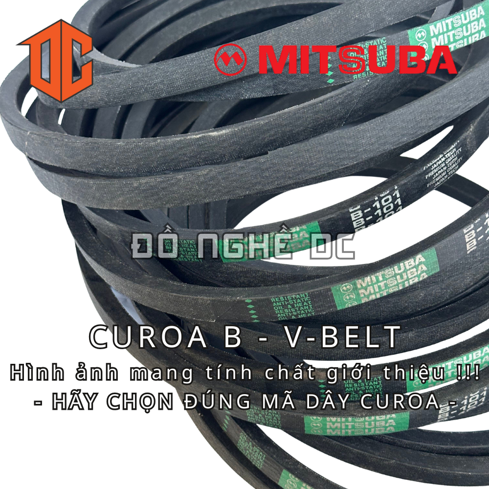 Dây cao su curoa đai thang MITSUBA Thailand B44 B27 B85 B98 B68 B27 B62 B78 B30 B95 B25 B57 B50 B68 