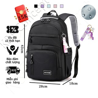  Balo nam nữ nhiều ngăn đựng vừa laptop đi học đi chơi vải polyester chống nước Ba lô học sinh.b8705 