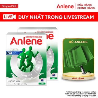   KOL  Combo 2 hộp Sữa Bột Anlene Hương Vanilla hộp 1,2Kg  trên 30 tuổi  