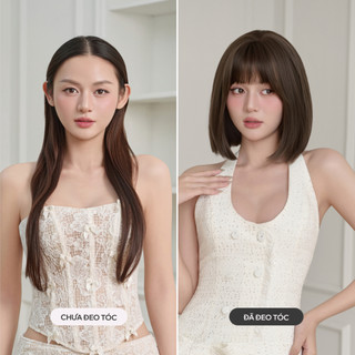 Tóc Giả Nguyên Đầu CAPELLI Bob Ngắn Mái Thưa Michiko Wig