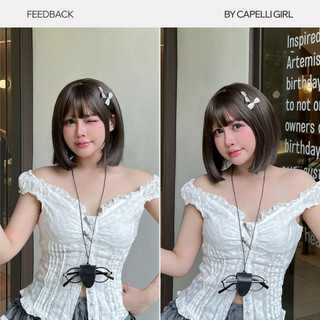 Tóc Giả Nguyên Đầu CAPELLI Bob Ngắn Mái Thưa Michiko Wig