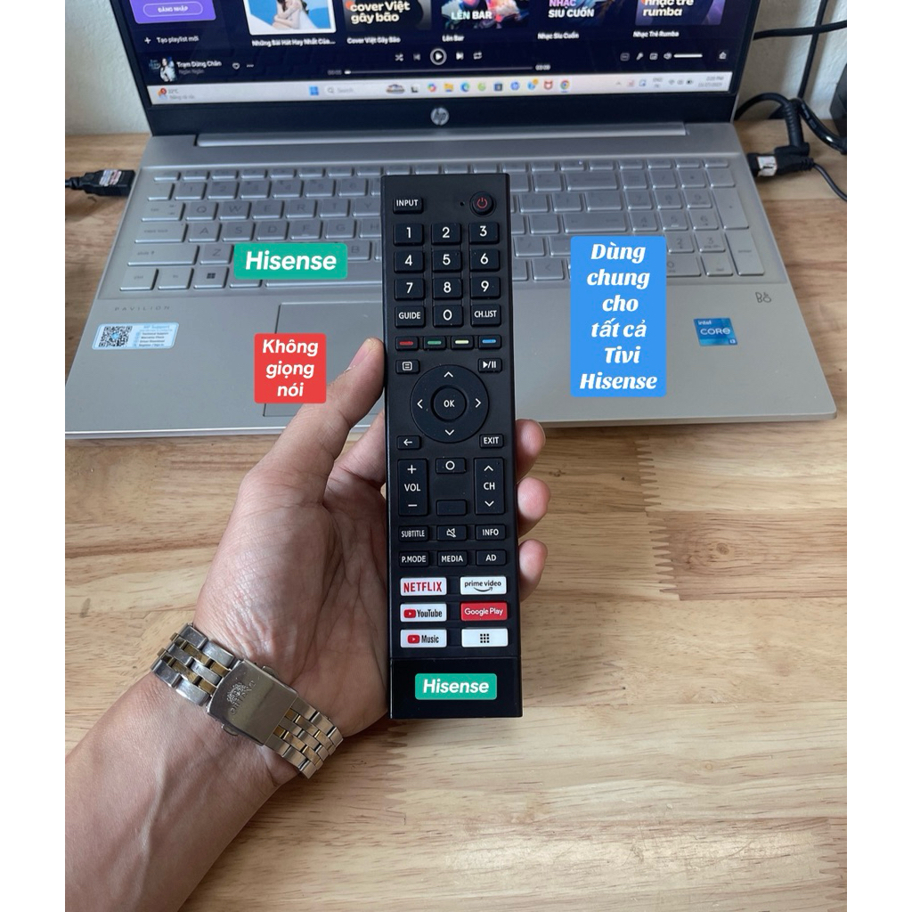 Điều khiển Tivi Hisense không giọng nói( Dùng chung tất cả Tivi Hisense)