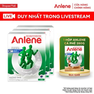   KOL  Combo 3 hộp Sữa Bột Anlene Hương Vanilla 1,2Kg hộp 