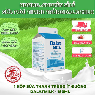  Sữa tươi thanh trùng ít đường Đà Lạt Milk 180ml 
