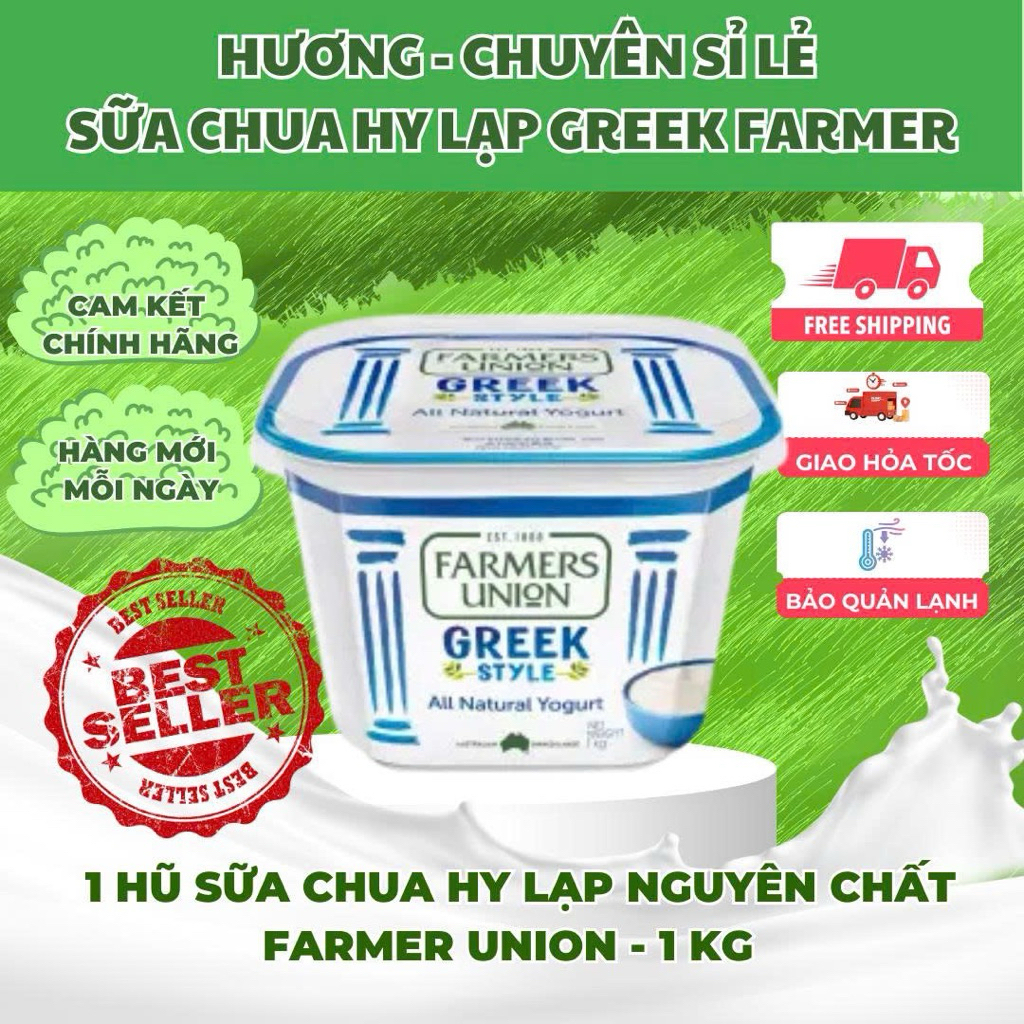 Sữa Chua Hy Lạp Nguyên Chất Farmers Union 1KG