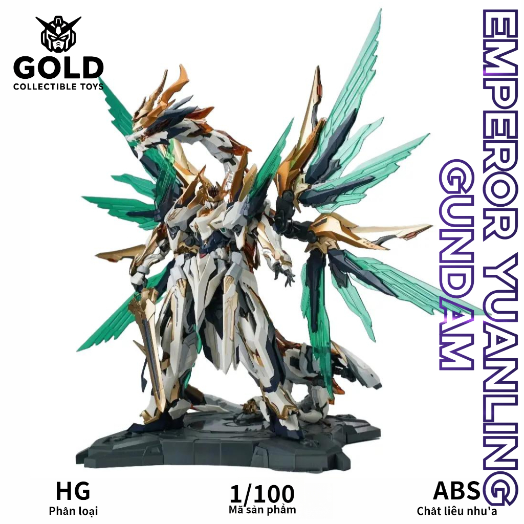 [HÀNG CÓ SẴN] Mô Hình Nguyên Linh Hoàng Đế Yinglong EMP-01, Tiên Thiên Ứng Long Kèm Rồng & Khung Kim