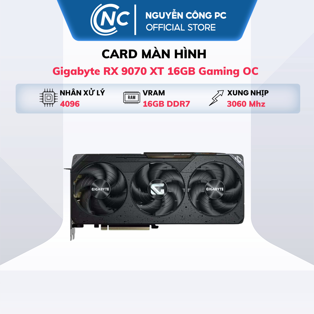 Card màn hình Gigabyte RX 9070 XT 16GB Gaming OC - Hàng new - BH 36 tháng - Full V | BigBuy360 - bigbuy360.vn