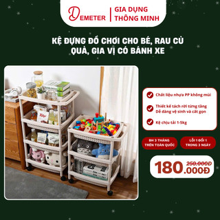  Kệ đựng gia vị kệ để rau củ quả để đồ spa bỉm sữa nhiều tầng cho nhà bếp gấp gọn có bánh xe di chuyển thông minh 