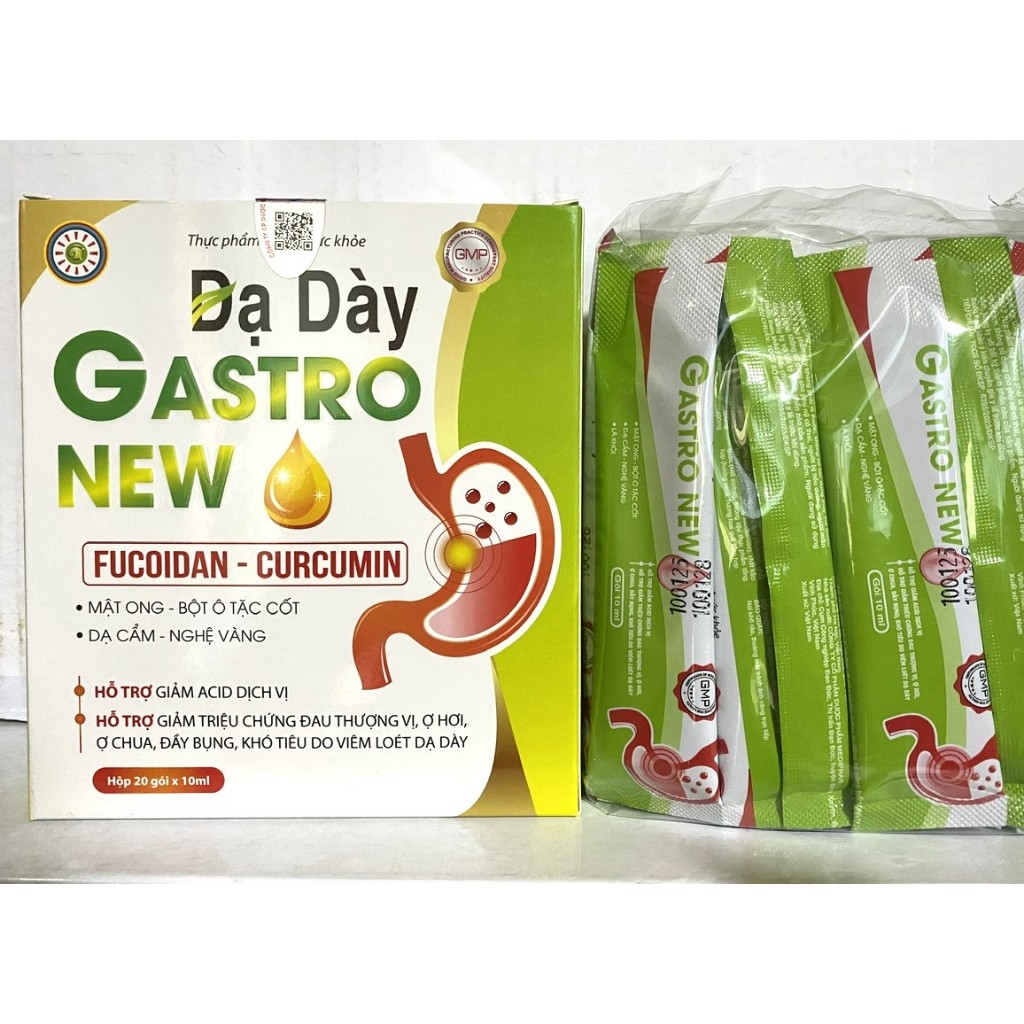 Gel dạ dày gastro new  hỗ trợ  vien loét dạ dày, tá tràng, trào ngược dạ dày thực quản vien