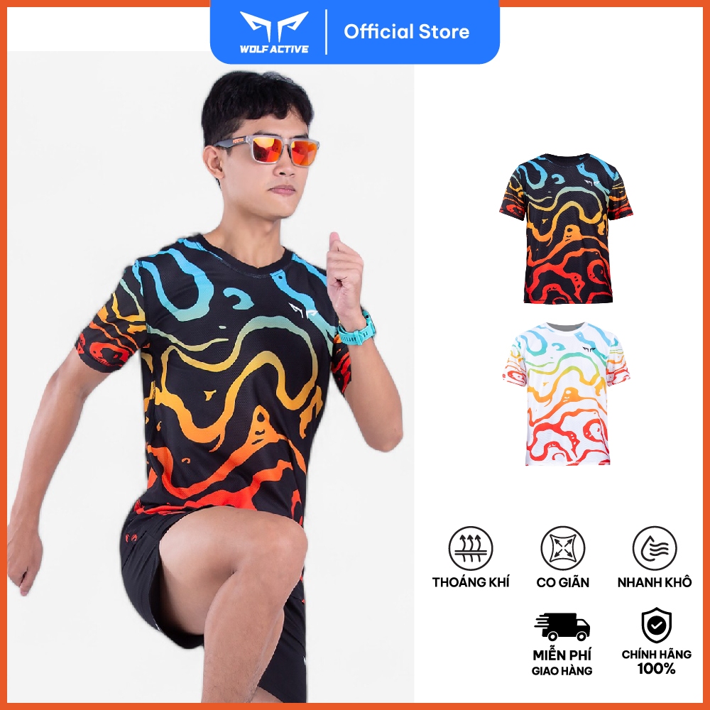 Áo Chạy Bộ Nam Wolf Active Mạch Ngầm 28, Chất Vải Wolf Active Nhẹ, Nhanh Khô, Thoáng Khí