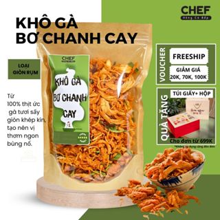  KHÔ GÀ LÁ CHANH loại GIÒN THƯỢNG HẠNG 500gr - Đồ ăn vặt ngon nhất do CHEF nấu 