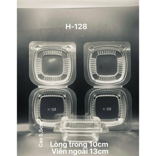  100 Hộp H128 - H129 . Hộp nắp gập đựng bánh phô mai cháy tỏi – Hộp đựng bánh su kem 